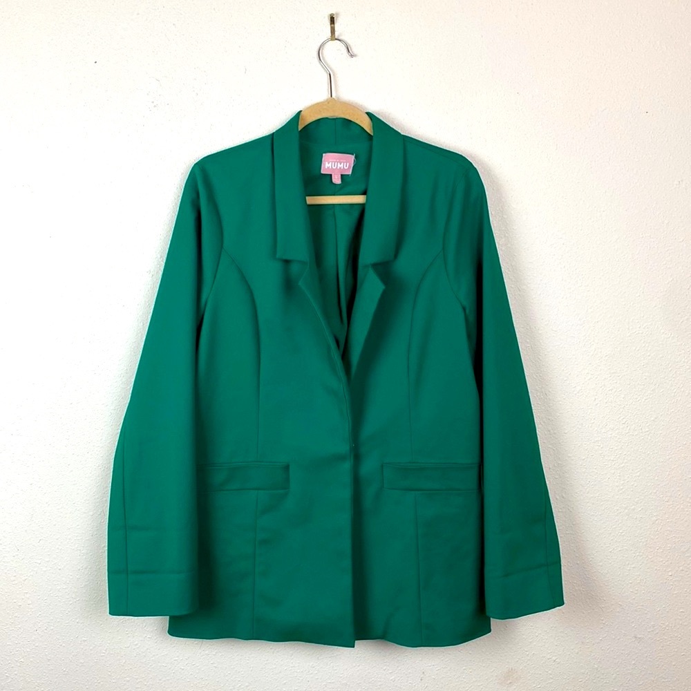 Show Me Your Mumu | Kelly Green Suiting Major Blazer L